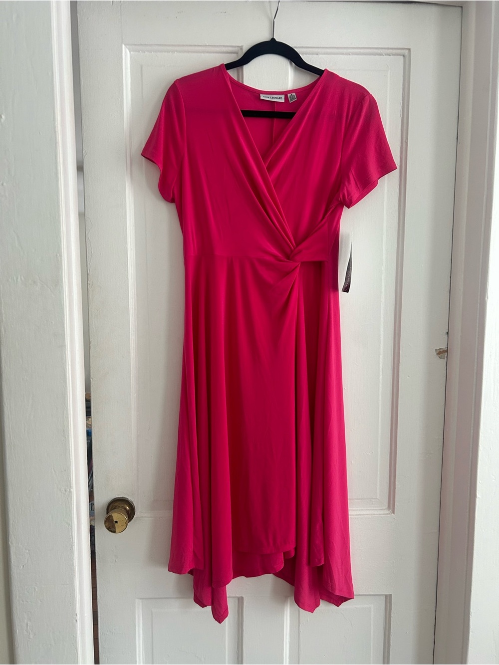 Nina Leonard Bright Pink Dress